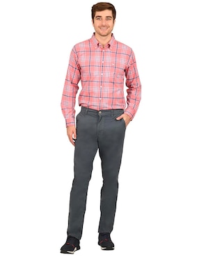 Pantalón chino recto Ferrioni de algodón para hombre