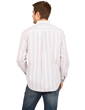 Camisa casual Ferrioni de algodón manga larga para hombre