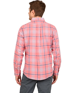 Camisa casual Ferrioni de algodón manga larga para hombre