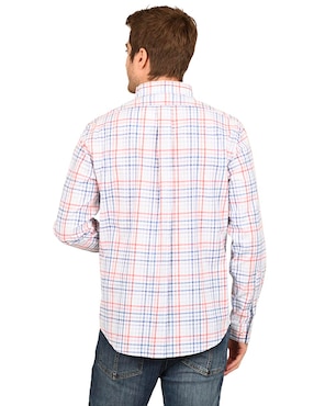 Camisa casual Ferrioni de algodón manga larga para hombre