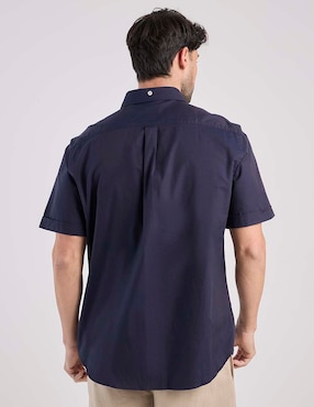 Camisa casual Ferrioni de algodón manga corta para hombre