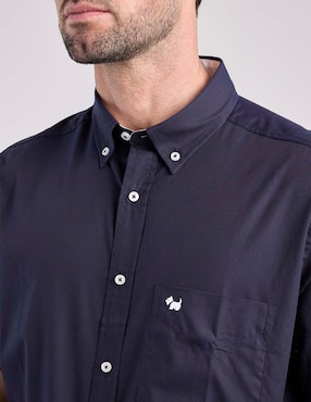 Camisa casual Ferrioni de algodón manga corta para hombre