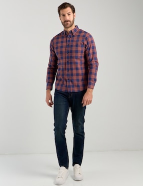 Camisa casual Regent Street de algodón manga larga para hombre