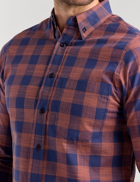 Camisa casual Regent Street de algodón manga larga para hombre