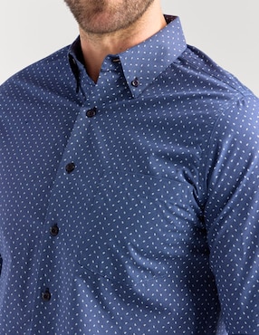 Camisa casual Regent Street de algodón manga larga para hombre