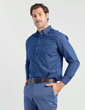 Camisa Regent Street de algodón manga larga para hombre