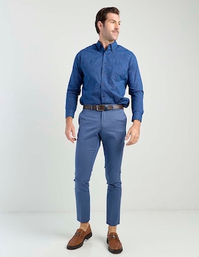 Camisa Regent Street de algodón manga larga para hombre
