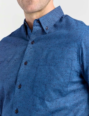Camisa Regent Street de algodón manga larga para hombre