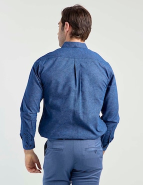 Camisa Regent Street de algodón manga larga para hombre
