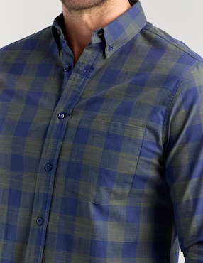 Camisa casual Regent Street de algodón manga larga para hombre