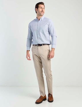 Camisa casual Regent Street de algodón manga larga para hombre