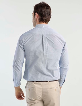 Camisa casual Regent Street de algodón manga larga para hombre