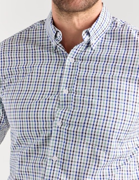 Camisa casual Regent Street de algodón manga larga para hombre
