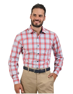 Camisa casual Michel Blanc manga larga para hombre