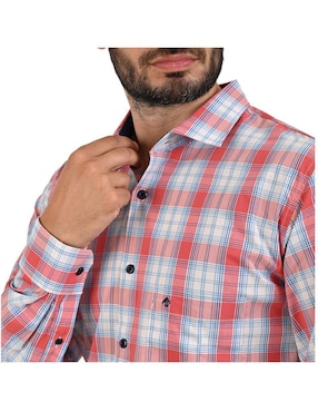 Camisa casual Michel Blanc manga larga para hombre