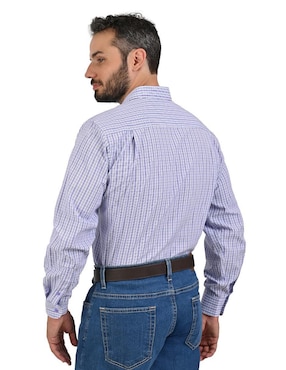 Camisa casual Michel Blanc manga larga para hombre