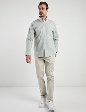Camisa casual Dioro de algodón manga larga para hombre