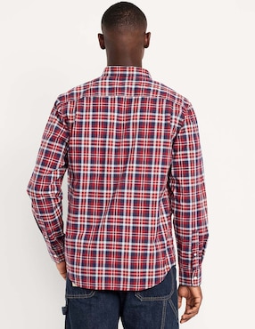 Camisa casual Old Navy de algodón manga larga para hombre