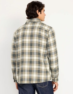 Camisa casual Old Navy de algodón manga larga para hombre