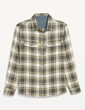 Camisa casual Old Navy de algodón manga larga para hombre