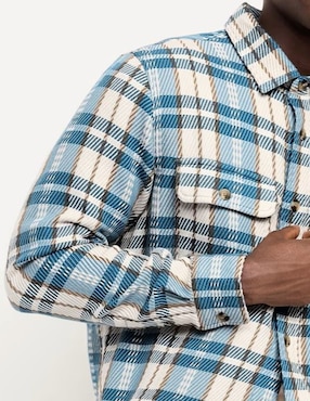 Camisa casual Old Navy de algodón manga larga para hombre