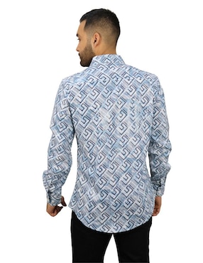 Camisa casual Platini manga larga para hombre