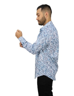 Camisa casual Platini manga larga para hombre
