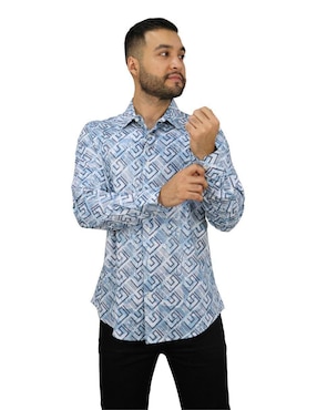 Camisa casual Platini manga larga para hombre