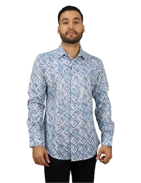 Camisa casual Platini manga larga para hombre