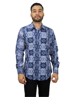 Camisa casual Platini manga larga para hombre