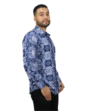 Camisa casual Platini manga larga para hombre