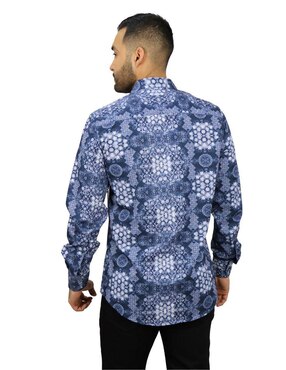 Camisa casual Platini manga larga para hombre