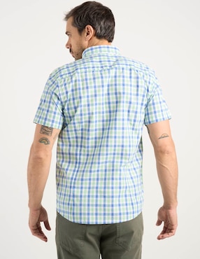 Camisa casual Dioro de algodón manga corta para hombre