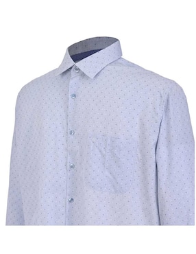 Camisa casual Michel Blanc de algodón manga larga para hombre