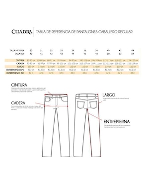 Jeans straight Cuadra J230141 deslavado para hombre