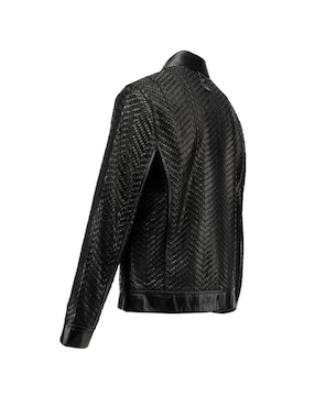 Chamarra casual Cuadra de piel para hombre