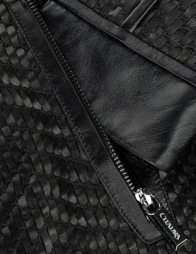 Chamarra casual Cuadra de piel para hombre