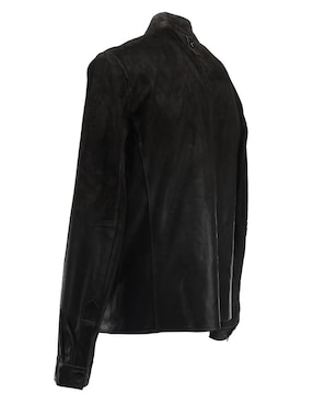 Chamarra casual Cuadra de piel con bolsillos para hombre