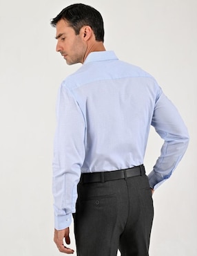 Camisa casual Sansabelt de algodón manga larga para hombre