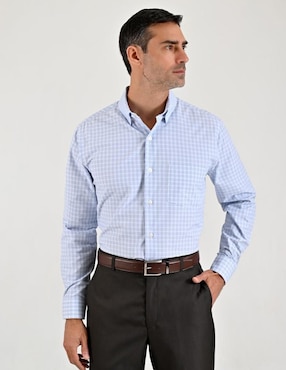 Camisa casual Sansabelt manga larga para hombre