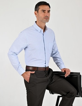Camisa casual Sansabelt manga larga para hombre