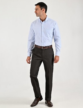 Camisa casual Sansabelt manga larga para hombre
