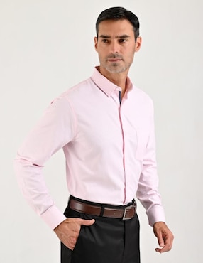Camisa casual Sansabelt manga larga para hombre