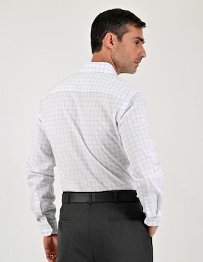 Camisa casual Sansabelt de algodón manga larga para hombre