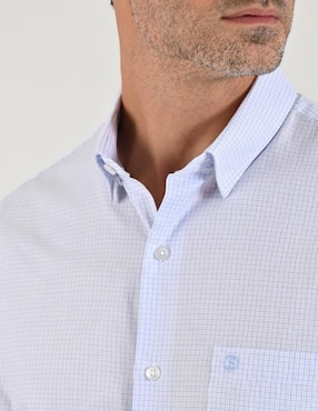 Camisa casual Sansabelt de algodón manga corta para hombre