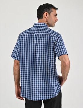 Camisa casual Sansabelt de algodón manga corta para hombre