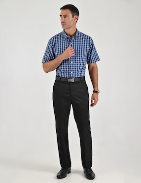 Camisa casual Sansabelt de algodón manga corta para hombre