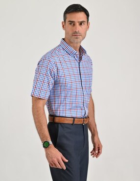 Camisa casual Sansabelt manga corta para hombre