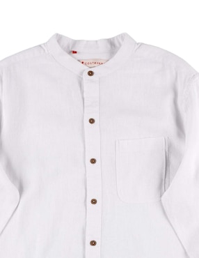 Camisa casual Costavana de algodón manga larga para hombre