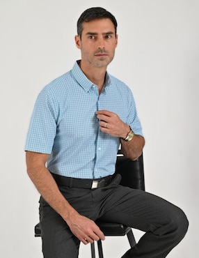 Camisa casual Sansabelt manga corta para hombre